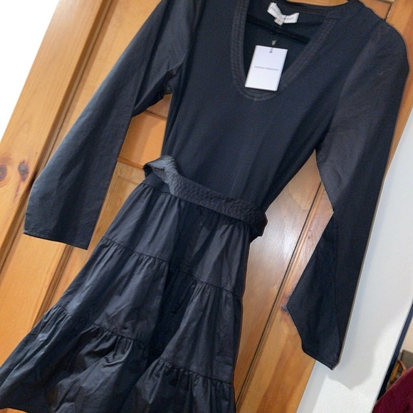 Boutique Black Dress Karina Grimaldi Alma Mini Spandex Sexy Evening Luxury Large - Picture 2 of 8